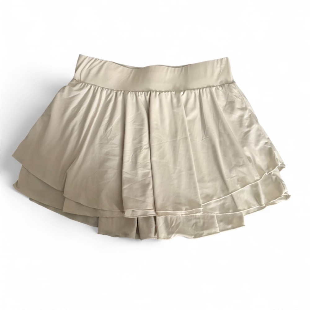White Layered Athletic Skirt